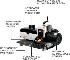 Jet 10-Inch Benchtop Drum Sander Features