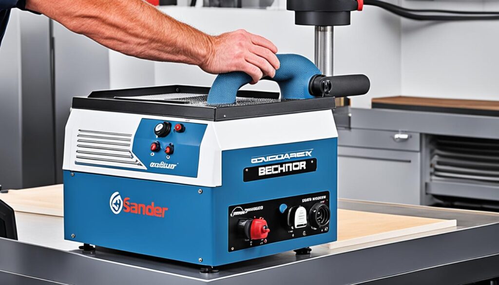 Benchtop sander dust collection