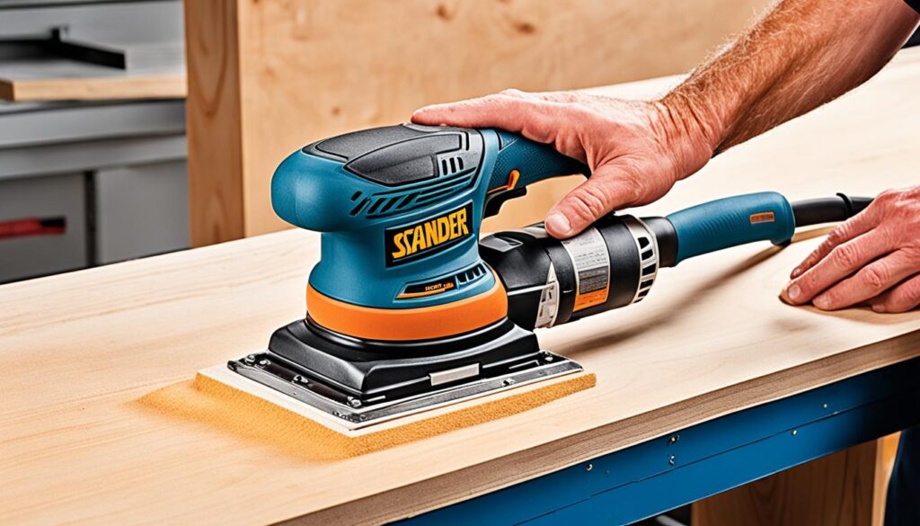 Edge sanding with benchtop sander