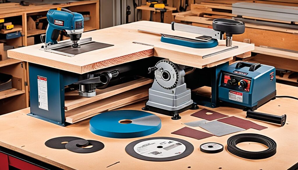 benchtop sander setup